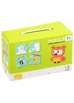 Пазл-парочки  Где кто живет 24 элемента Dodo