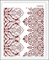 Трафарет пластиковый многоразовый Кружевные бордюры 3 (20х25) (К-03)