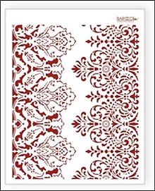 Трафарет пластиковый многоразовый Кружевные бордюры 3 (20х25) (К-03)
