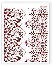 Трафарет пластиковый многоразовый Кружевные бордюры 3 (20х25) (К-03)