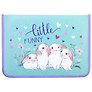 Папка для труда А4 "Little bunny" пластиковая, молния с 3х сторон, внутр.блок для канц.принадлежностей
