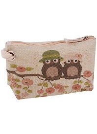 Косметичка на молнии Совы 18*12см (текстиль) (ПВХ бокс) 12-11916-1326