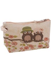 Косметичка на молнии Совы 18*12см (текстиль) (ПВХ бокс) 12-11916-1326