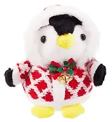 Мягкая игрушка Пингвин в НГ свитере с капюшоном (22см) (14-1540-202505-T46)