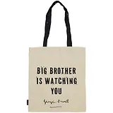Сумка-шоппер Big Brother Is Watching You (Дж. Оруэлл) белая, текстиль 40см.*32см.