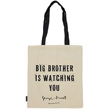 Сумка-шоппер Big Brother Is Watching You (Дж. Оруэлл) белая, текстиль 40см.*32см.