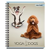 Тетрадь в клетку Yoga Dogs, 96 листов, в ассортименте