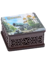 ГС Шкатулка малая резная с заливкой смола Москва вид 10 (хдф) (95 x 65 x 52 мм)
