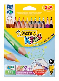 Карандаши цветные «ECOlution Evolution Triangle», Bic, 12 цветов