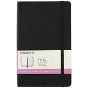 Книга для записей А5 120л лин./нелин."CLASSIC DOUBLE Large" тв.обл., черный, ляссе, инд.уп., Moleskine