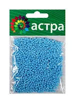 01 Бисер Астра (123 св. голубой/непрозрачный глянцевый) (675288) (11/0) (20гр.) (стекло) (упаковка)