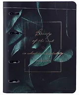 Тетрадь на кольцах в клетку InFolio, "Beauty. Листья", 120 листов