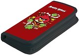 Пенал школьный 1отд. "ANGRY BIRDS" 19*7,5*2,5см, прямоугольный, c наполнением (11 предметов), красный, Angry birds
