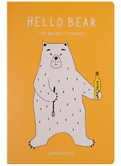 Тетрадь в клетку Languo, Hello bear, 44 листа, в ассортименте