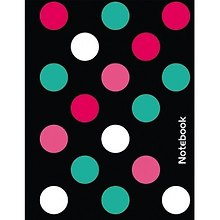 Записная книжка, Феникс+, А6 (117*151) 96стр "Горохи на чёрном" голографическая пленка