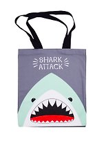 Сумка-шоппер Shark attack серая текстиль 40см.*32см.