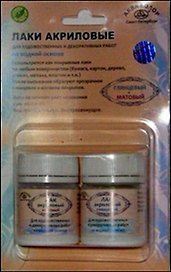 Лак акриловый, 2 штуки, Аква-Колор