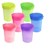 Стакан-непроливайка цветной с крышкой, ассорти, Рисовашка