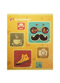Тетрадь 48л кл. "Hipster" обл.мел.картон, выб.лак, ассорти, Silwerhof
