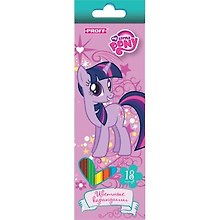 Карандаши цветные 18цв "My little pony" к/к, Proff