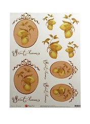 Салфетка для декупажа на стекле Sweet lemon (00566)