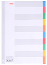 Разделитель А4 10разд., цветной, Hatber