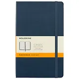 Книга для записей Moleskin Classic Large, твёрдая обложка, синяя, 120 листов, А5