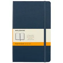Книга для записей Moleskin Classic Large, твёрдая обложка, синяя, 120 листов, А5