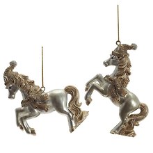 Фигурка декоративная подвесная Лошадка золотая, 2 варианта (9х2х8)