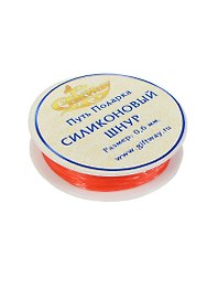 Шнур силиконовый красный №26 (00009719) (0,6мм х 18м)