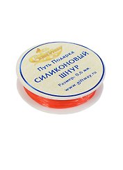 Шнур силиконовый красный №26 (00009719) (0,6мм х 18м)