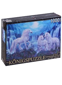 Пазл Königspuzzle 1000 эл.68,5*48,5см. Единороги и водопады МГК1000-6527