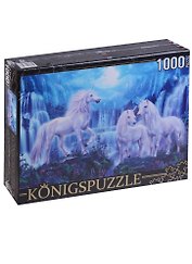 Пазл Königspuzzle 1000 эл.68,5*48,5см. Единороги и водопады МГК1000-6527