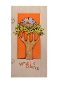 Открытка деревянная Большого счастья Птички в гнезде (31621-47) (Эстетика)