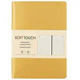 Ежедневник недат. А6 136л "SOFT TOUCH" винтажное золото, интегр.обл., иск.кожа, тонир.блок, скругл.углы, цв.торец, ляссе