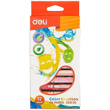 Пастель масляная «Color Emotion», 12 цветов, Deli