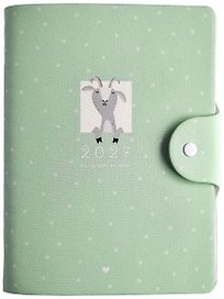 Ежедневник дат. 2027г. А5 160л 140*200 "Goat" зеленый, иск.кожа, мягк.переплет, полускр.спираль