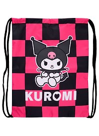 Мешок для сменной обуви «Kuromi» клетка, 36X47см