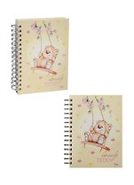 Записная книжка А6 80л "Lovely Teddy 7БЦ, евроспираль, выб.лак, мат.лам, ассорти, БиДжи