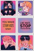 Stray Kids. Набор 3D стикеров (6 штук)