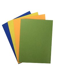 Набор листов фетр (А4) (4 шт) (синий, желтый, зеленый, персиковый) (упаковка)