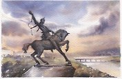 Открытка "Уфа. Памятник Салавату Юлаеву"