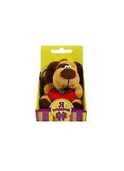 Мягкая игрушка-брелок в коробочке Собака с сердцем (11см) (327795) (Сима-ленд)
