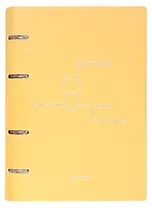 Тетрадь на кольцах в клетку Listoff, "Pearl. Желтый", 120 листов