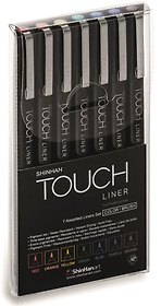 Ручки капиллярные  7цв TOUCH Liner Brush , блистер, TOUCH