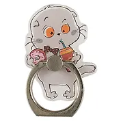 Держатель-кольцо для телефона Басик с кофе (металл) (коробка) (12-17754-210602)