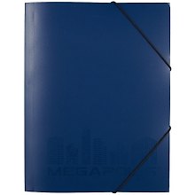 Папка на резинке А4 "MEGAPOLIS" пластик, синий, Erich Krause