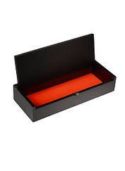 Шкатулка черная Два Журавля (перламутр) (22х9х4) (USEL-53)