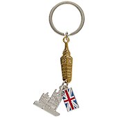 Брелок London Биг-Бен, флаг и Тауэрский мост (металл) (12-07370-8978) - 0