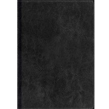 Книга для записей А4 120л лин. "Classic" черная, иск.кожа, поролон, тонир.бумага, ляссе, Listoff